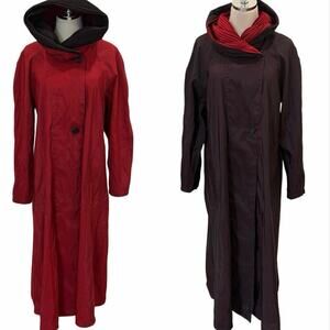 Mycra Pac Donatella Reversible Travel Raincoat In Red/Black